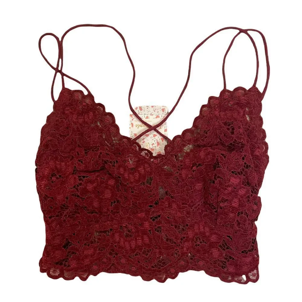 Free People Celine Mulberry Bralettes XS
